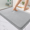 OLANLY Thick Memory Foam Bathroom Rug 36x24, Absorbent Bath Mat, Light Grey by OLANLY
