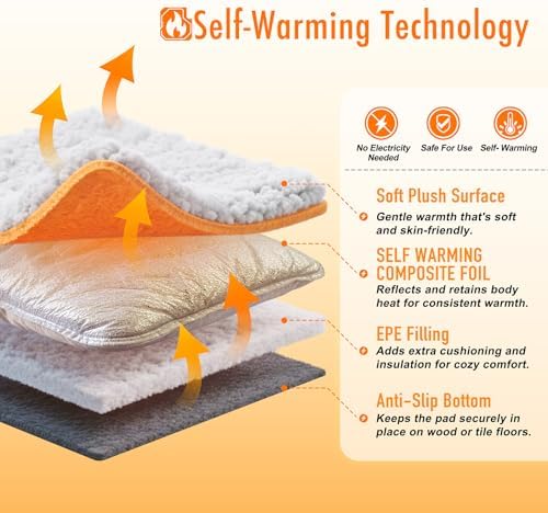 Self Warming Cat Bed, 2.0 Upgraded Thermal Mat - Image 3