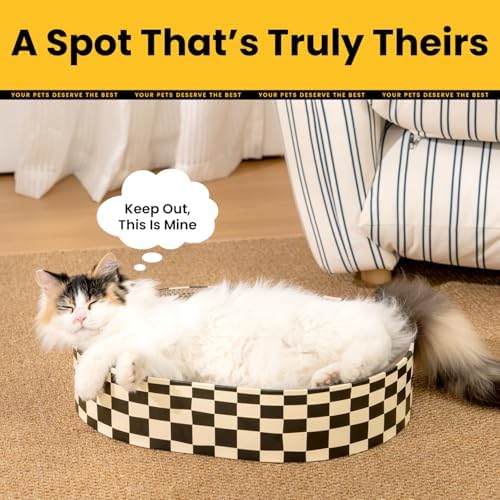 Conlun Oval Cat Scratcher Bed | Scratching Bowl Lounge - Image 7