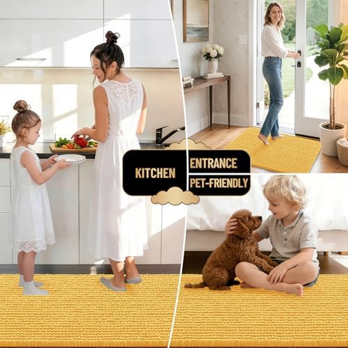 OLANLY Thick Chenille Small Bathroom Rugs 24x16, Absorbent Bath Mat - Image 6