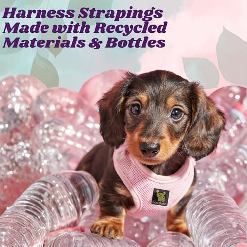 EcoBark Teacup Dog Harness, Soft XXXS Puppy Halter Vest, Baby Pink - Image 3