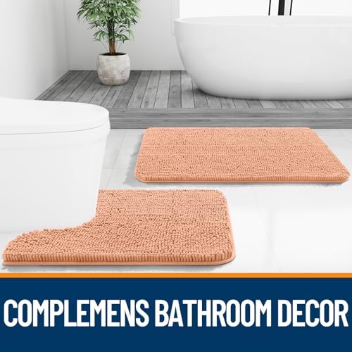 OLANLY Small Bathroom Rugs 24x16, Extra Soft Absorbent Chenille Bath Rugs - Image 7