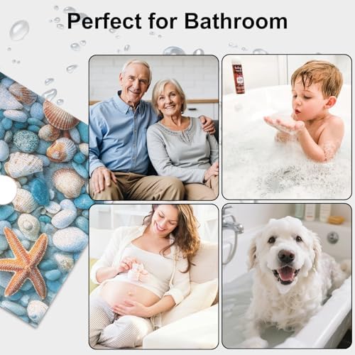 Square Shower Mat, Yonala 24 x 24 Inch Stylish Non Slip Shower Mats - Image 7