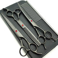 7.0in Professional Pet Grooming Scissors Set, Straight & Thinning & Curved by KINGSTAR