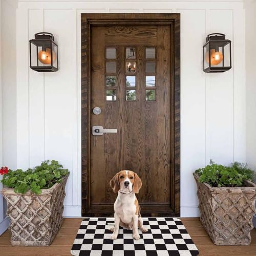 Checkered Bath Mats for Bathroom Black and White Buffalo Check Plaid Floor Bath - Image 7
