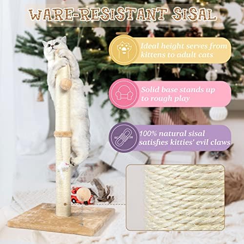 ANWA 32" Tall Sisal Cat Scratching Posts Tree - Image 5