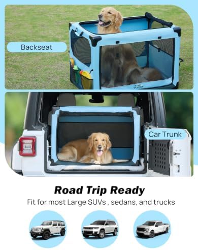 JOYTUTUS Collapsible Dog Crate, 38 Inch Portable Pet Crate - Image 4