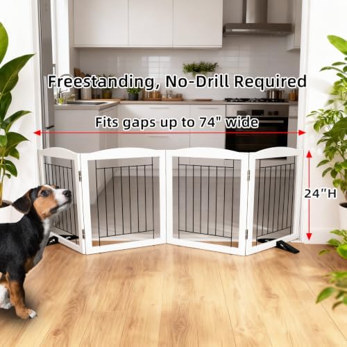 ZJSF Freestanding Dog Fence Indoor, Foldable Dog Gate - Image 2