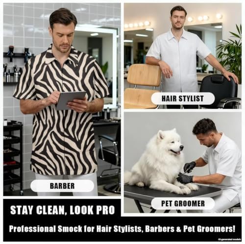 Funny Print Barber Jackets & Smocks - Image 4