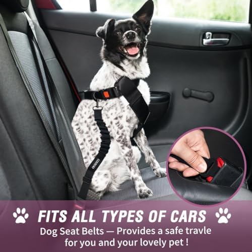 COOYOO Dog Seat Belt, Retractable Dog Car Harness Seat Belt - Image 2