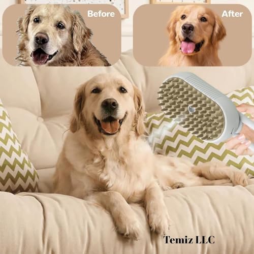 4-in-1 Pet Grooming Brush with Water Spray - Image 3