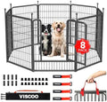 VISCOO Dog Playpen Outdoor, 8 Panels 40" High Heavy Duty Metal Dog Pen by VISCOO