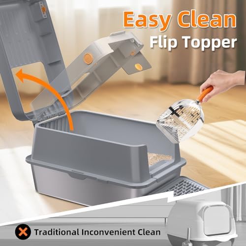 Top Entry XL Stainless Steel Litter Box - Image 3