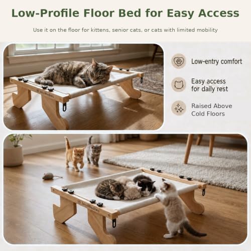 Extra Wide Cat Window Perch, 3-in-1 & Cordless - Image 5