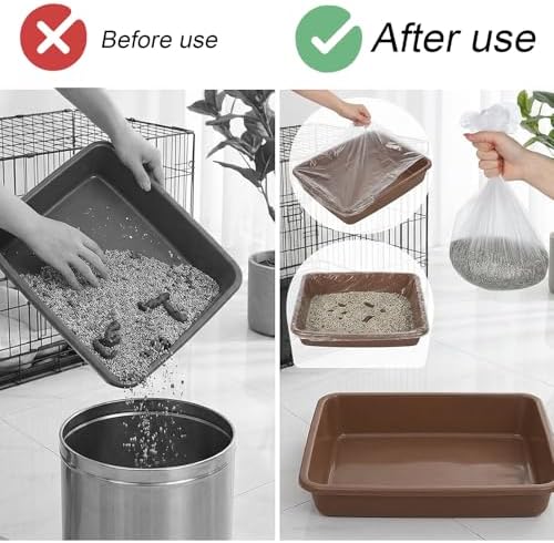 50 Pcs Disposable Plastic Cage Liners, Rabbit Litter Box Liners Leak Proof - Image 6
