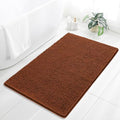 Chenille Bathroom Rug 36"x60" Rust, Large Plush Bath Mat by Kildoss