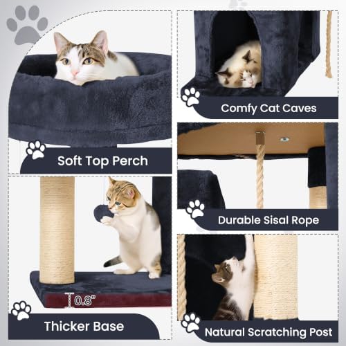 58.5inch Large Cat Tree Tower Condo - Image 4
