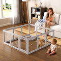 Clear Acrylic Dog Playpen Indoor Pet Pen, 12 Panels by ClimbHope