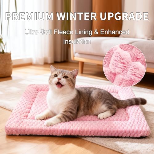 Dog Bed Mat, Reversible & Ultra Soft Kennel Pad-Machine Washable Pet Bed - Image 2