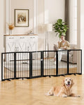 32" Extra Tall Free Standing Dog Gate Indoor, Foldable Pet Gate by Cideny
