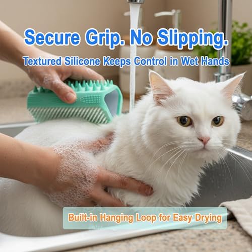Triangular Wrap-Around Pet Grooming & Bath Brush - Image 5