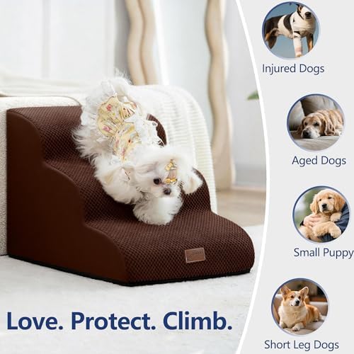 GoGoBunny Ramp Dog Stairs for Couch Sofa and Chair 11.8" H, 2-Step Pet Steps - Image 2