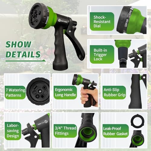 AUTOMAN-Garden-Hose-Nozzle, 2 Pack ABS Water Spray Nozzle - Image 3