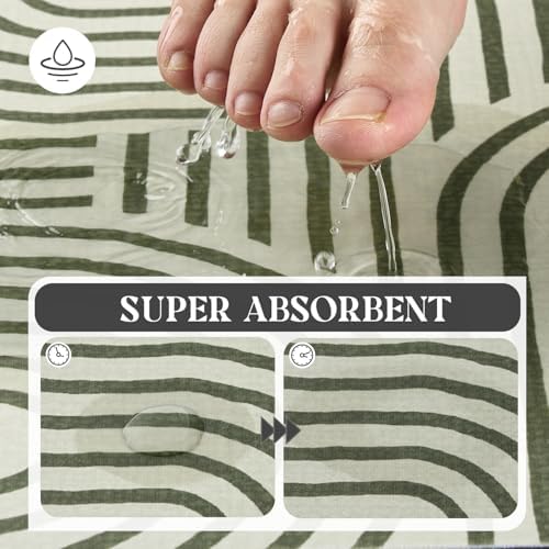 MontVoo -Bath Mat-Non Slip Thin Bathroom Rugs Fit Under Door- Quick Dry - Image 4