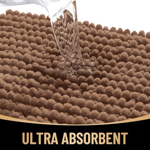 OLANLY Thick Chenille Large Bathroom Rugs 70x46, Absorbent Bath Mat - Image 3