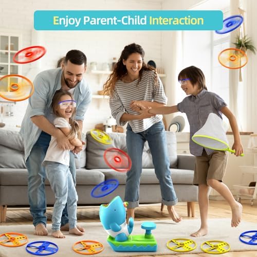 WATUDOU 24 PCS Flying Disc Launcher Outdoor Indoor Game Toys Gifts - Image 5