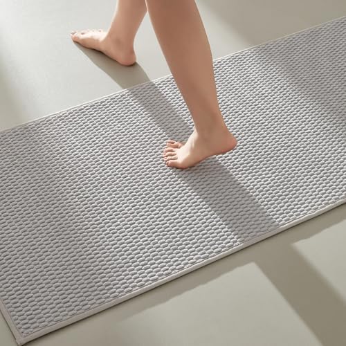 TYUU Bathroom Runner Rugs, Long Bath Mat Runner Washable Thin Quick Dry Low by TYUU