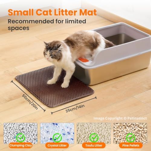 Small Cat Litter Mat, Double Layer Honeycomb Litter Box Mat - Image 2