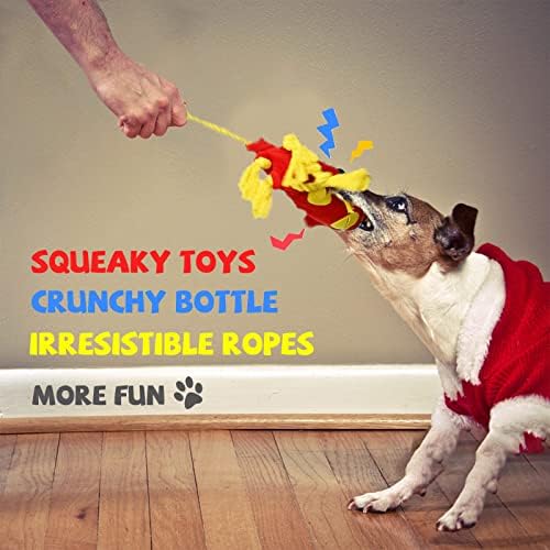 lilfrd Water Bottle Octopus Dog Toy, Squeaky Rope Stuffless Toys - Image 6