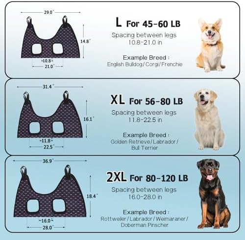 Supet Dog Grooming Hammock for Nail Trimming, Pet Grooming Hanging Harness - Image 6