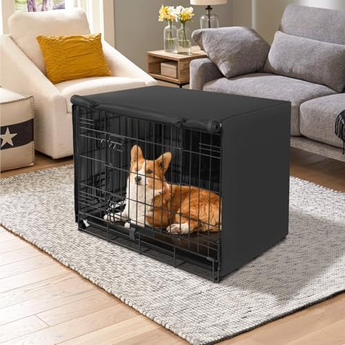 Seiyierr Dog Crate Cover for 42" Large Wire Dog Cage, Dog Kennel Cover - Image 5