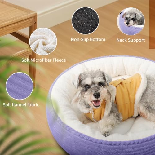 Zerbuger 23in Violet Round Dog Bed Sofa - Image 3