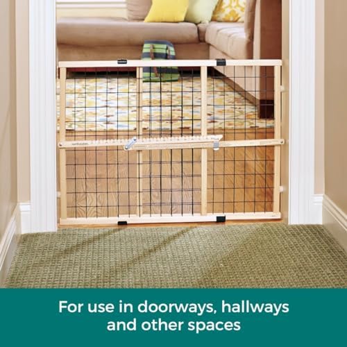 MYPET Wire Mesh Dog Gate: 26.5"-42" Wide Pressure Mounted - Image 4