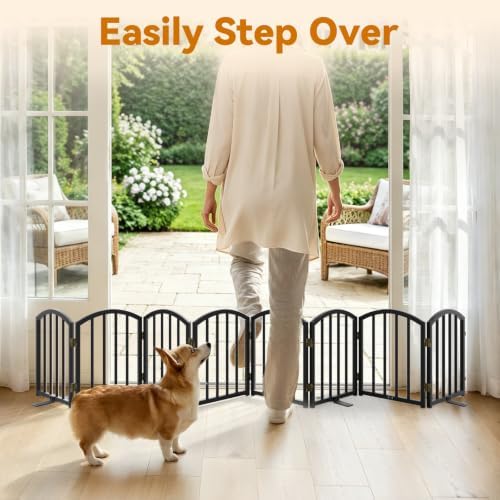 SNUOWU 16 Inch Full Metal Freestanding Short Dog Gate - Image 6