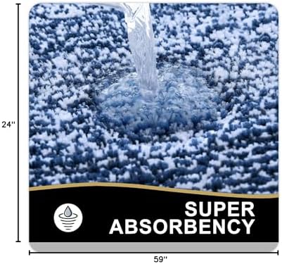 OLANLY Bathroom Runner Rugs 59x24, Extra Long Bath Mats - Image 2