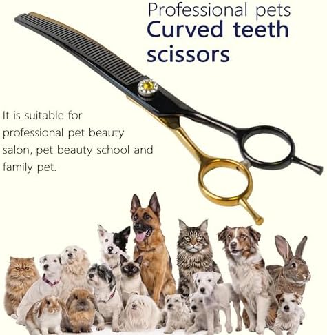 7" Curved Thinner Dog Scissor, Curved Blender Scissors, 48 Teeth - Image 7
