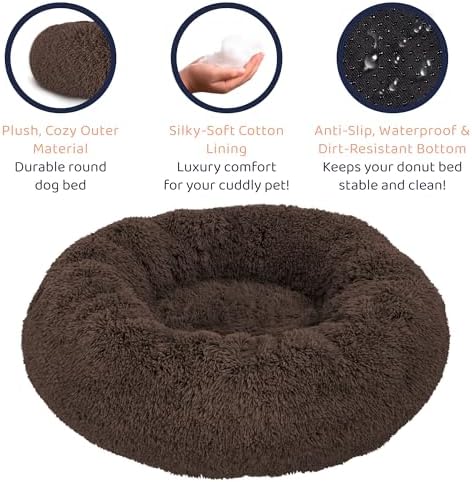 Calming Donut Dog Bed for Small Dogs, Round Dog Bed for Medium & Large Dogs - Image 5