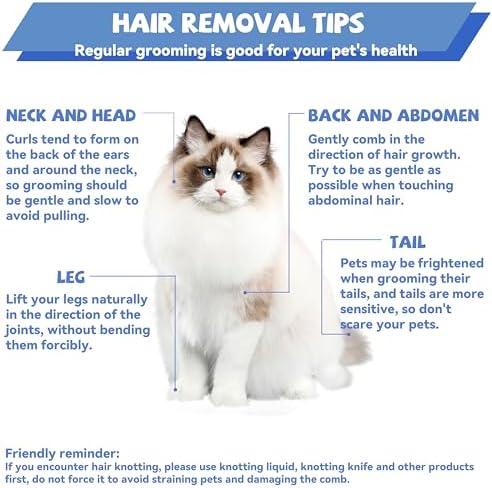 8.5 Inch Upgrade Black Professional Cat Comb, Dual-Tooth Pet Grooming Comb - Image 6