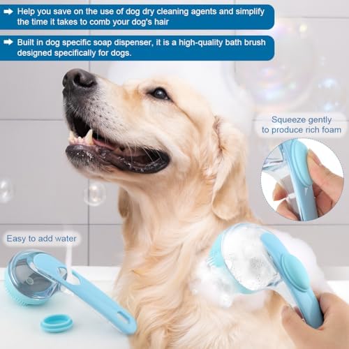 Pet Bath Brush, 2 in 1 Dog Bath Brush - Image 6