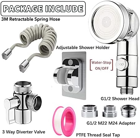 Sink Faucet Sprayer Attachment Set G1/2 Shower Head - Image 3