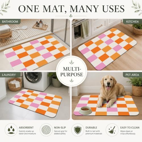 Natural Diatomaceous Earth Bath Mat, Ultra Thin Quick Dry Floor Rug - Image 7