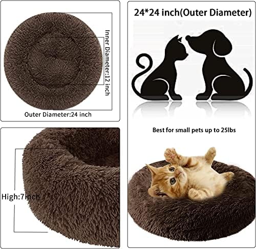 Nisrada Dog Bed for Small Medium Large Dogs, 24 inch Calming Dogs Bed, - Image 5