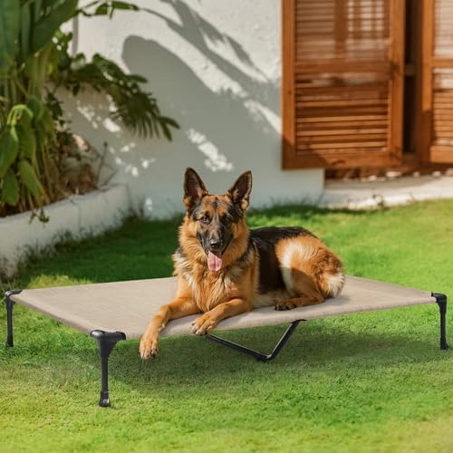 Veehoo Outdoor Elevated Dog Bed Large Sized Dogs, Cooling Raised Dog Cots - Image 2