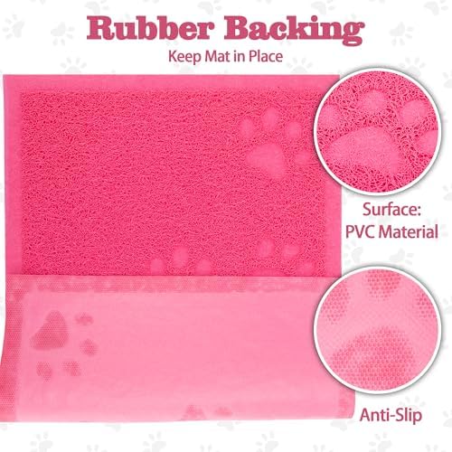 Darkyazi Cat Litter Box Mat for Floor Litter Trapping Mat Non-Slip Backing - Image 3