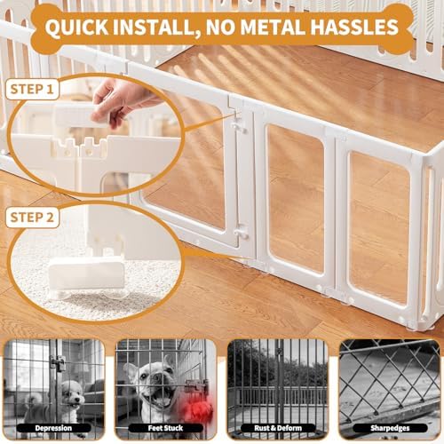 Expansion Kit Only for Zendova Acrylic Dog Playpen, 8 Connectors & Buckles - Image 3