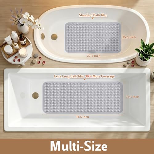 Yimobra Bathtub Mat Non Slip, Long Anti Slip Bath Tub Mat - Image 6